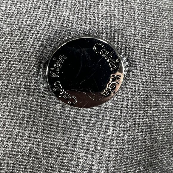 Calvin Klein NEW Womens 10 Gray Fully Lined Blazer Two Silver Button Old Money - Picture 12 of 15